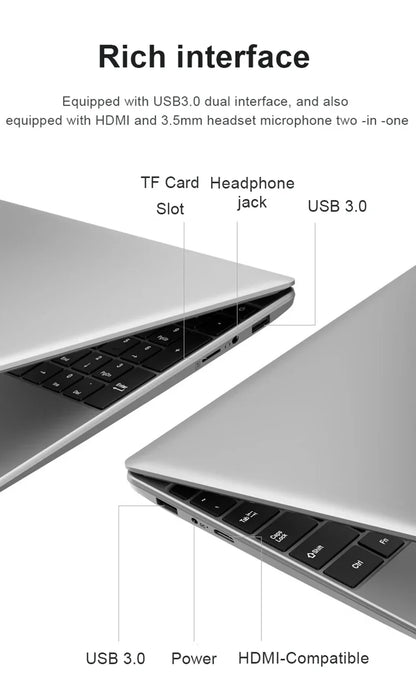 14.1" Portable Windows 11 Pro Laptop — Intel Core i9, 16GB RAM, 1TB/2TB SSD, HD Screen Gaming PC