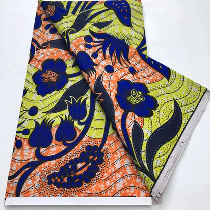 African Wax Print Fabric - Nigerian Ankara Batik Dutch Fabric for Women’s Dresses & Sewing Materials