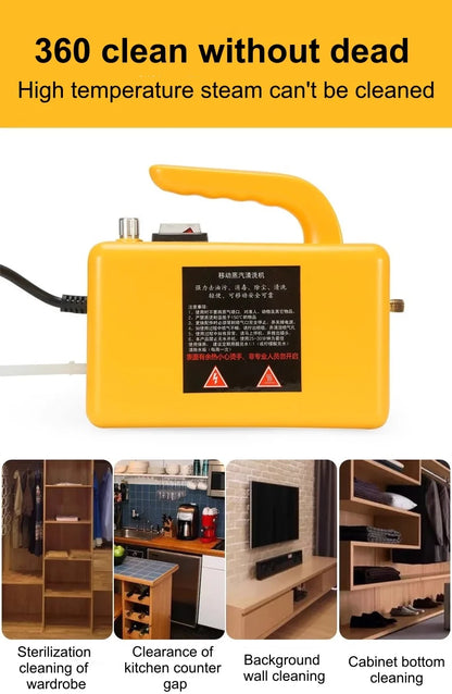 2600W 220V High-Temperature Steam Cleaner - Portable Sterilization Pressure Washer for Home, Car, Kitchen & AC