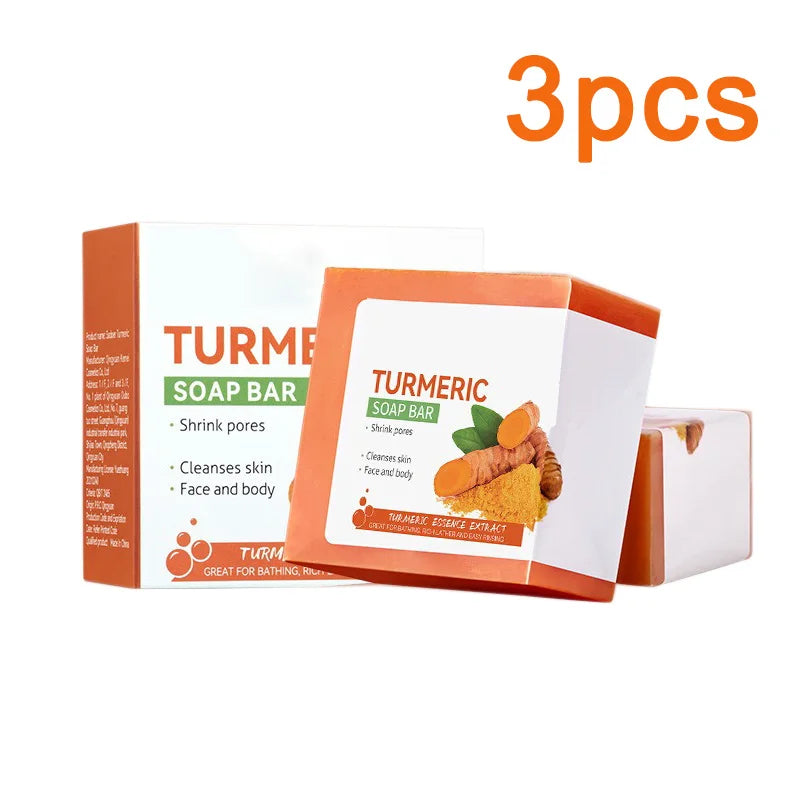 Handmade Turmeric Soap – Brightening & Lightening Body, Underarm, Leg & Face Cleanser for Tender Skin Care