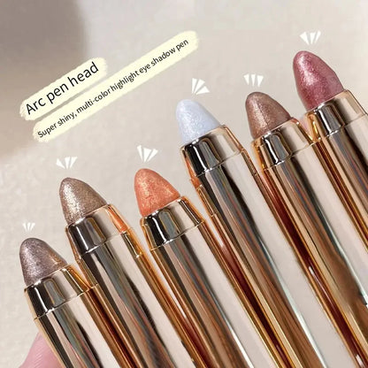 Double-Sided Eyeshadow Stick – Highlighter & Brightening Pen with Pearly Glitter & Matte Finish