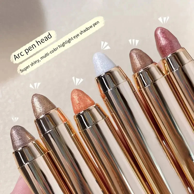 Double-Sided Eyeshadow Stick & Highlighter Pen – Pearly Glitter & Matte Finish Brightening Makeup Tool
