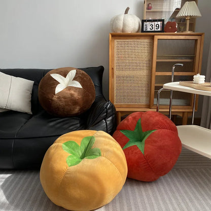 Sofa Bay Window Cushion – Cute Mushroom & Tomato Pillow for Bedroom Room Decoration, Ins Style Ornament
