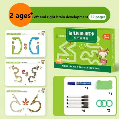 Magical Reusable Tracing Workbook – Montessori Drawing Practice & Control Training Copybook for Kids