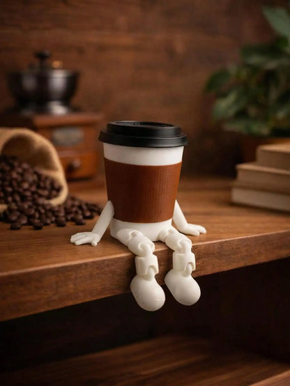 Coffee Bar Decor - Coffee Bean & Mug-Themed Accent for Coffee Lovers