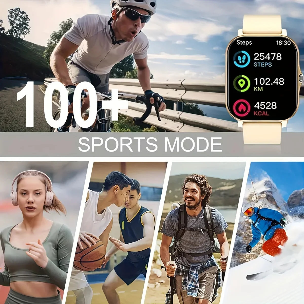 2025 New Upgrade Smartwatch – 1.83" Full Touch Display, Bluetooth Call, Sports Tracking for Men & Women, Android & iOS Compatible