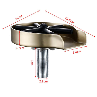 Stainless Steel Sink Faucet Glass Rinse Cup – High-Pressure Automatic Washer for Home, Bar, Coffee & Tea