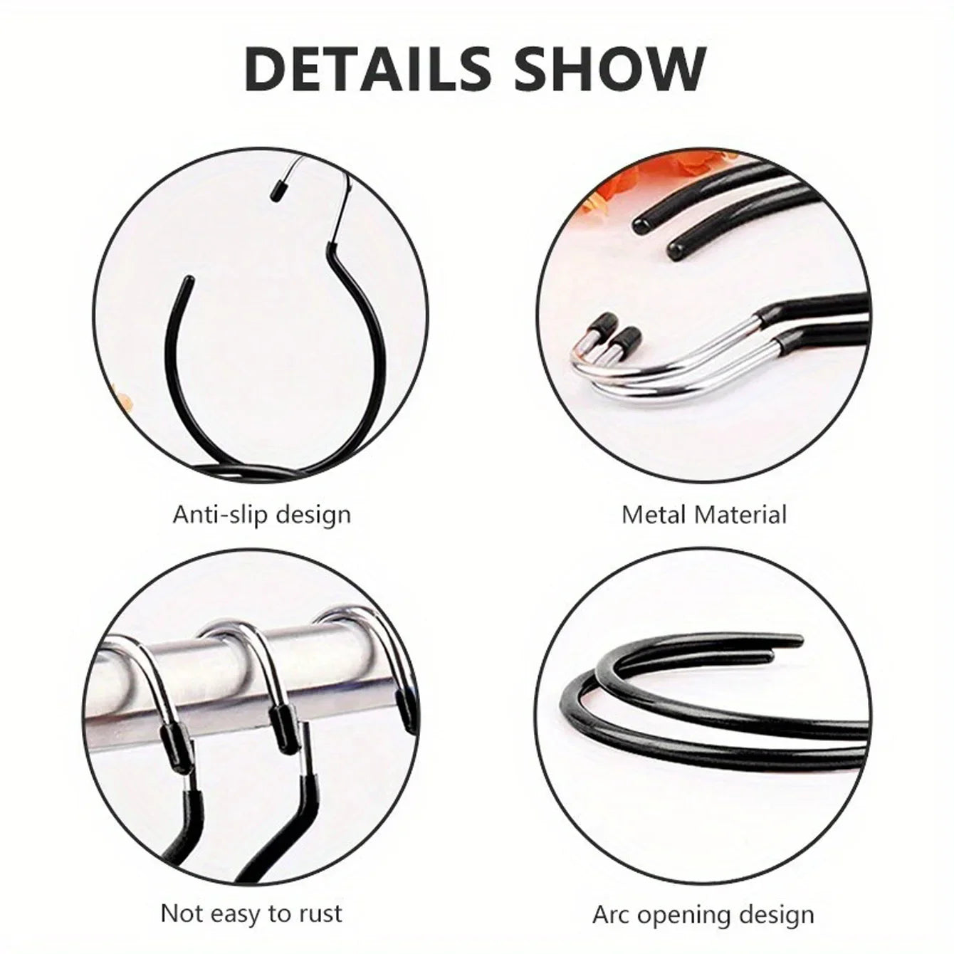 Non-Slip Plastic Coated Scarf Storage Rack – Multifunctional Tie, Belt & Hat Hanger Organizer Hook for Closet (1/2/5 Pack)
