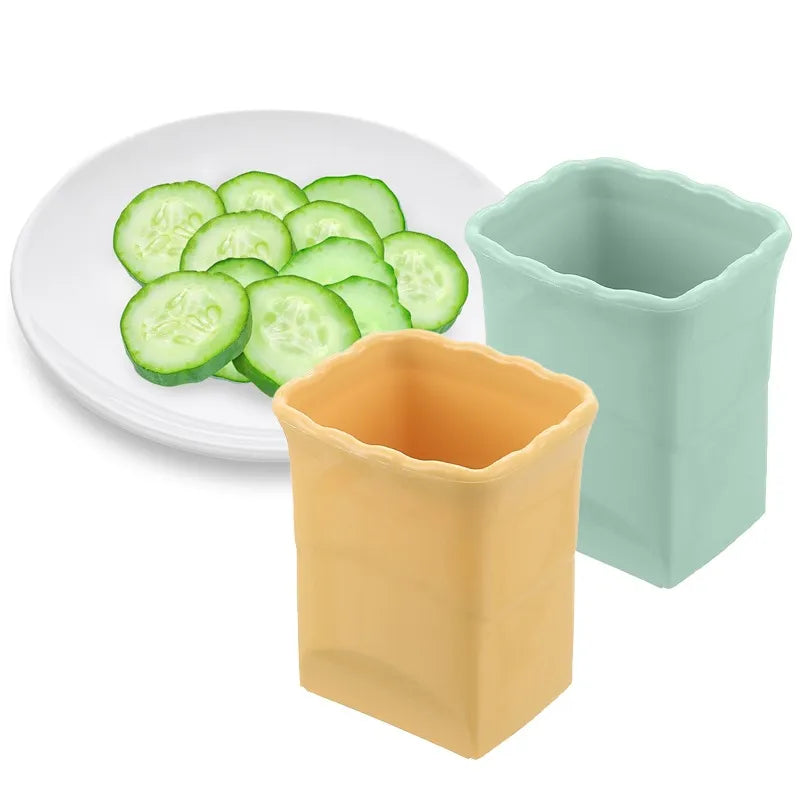 2-in-1 Cup Slicer and Potato French Fries Cutter - Versatile Kitchen Gadget for Slicing Fruits, Vegetables, and More