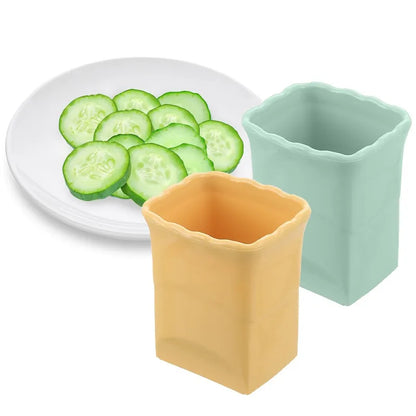 2-in-1 Cup Slicer and Potato French Fries Cutter - Versatile Kitchen Gadget for Slicing Fruits, Vegetables, and More