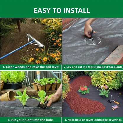 Heavy-Duty Garden Weed Barrier Fabric – Polypropylene Landscape Mat for Road & Gardening Ground Protection