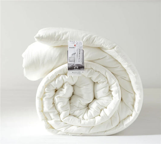 Japan Meiji Nishikawa Pure Cotton Airconditioning Quilt – Cooling Summer Quilt & All-Season Bedding for Spring, Autumn & Winter