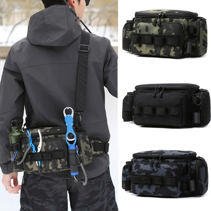 Fishing Tackle Bags Waist Fanny Pack – Utility Storage for Fishing Lures, Line Box | Outdoor Camping Shoulder Crossbody Bag