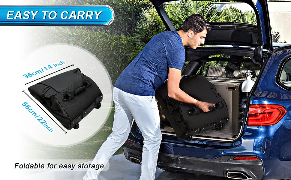 Heavy Duty Golf Travel Bag – 900D Polyester Oxford, Wear-Resistant, Foldable Soft-Sided Case with Zipper & Wheels