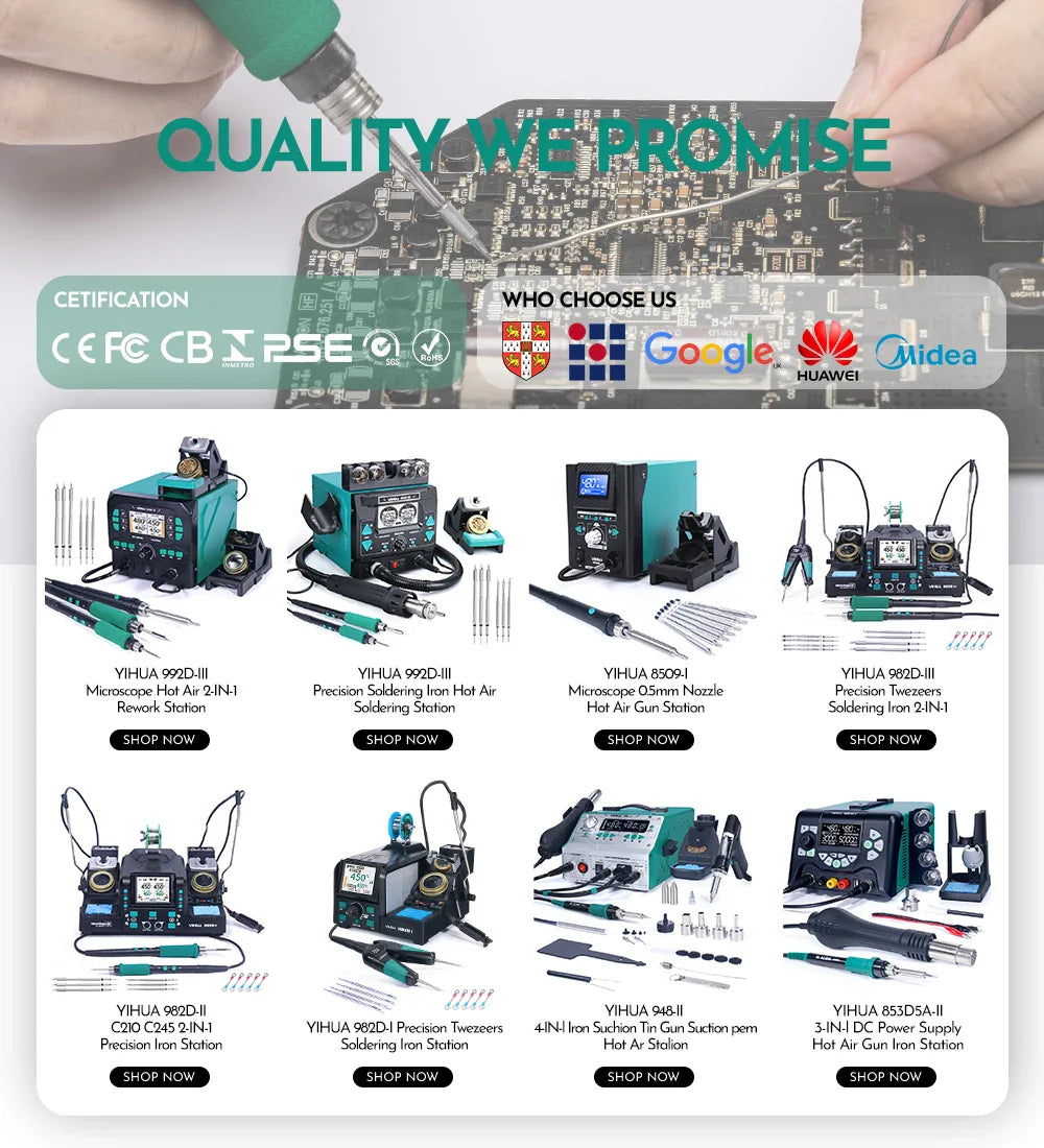 YIHUA Micro Hot Air Gun 8858IV – 700W Adjustable Temp LCD Digital Heat Gun for Soldering, BGA & IC Rework