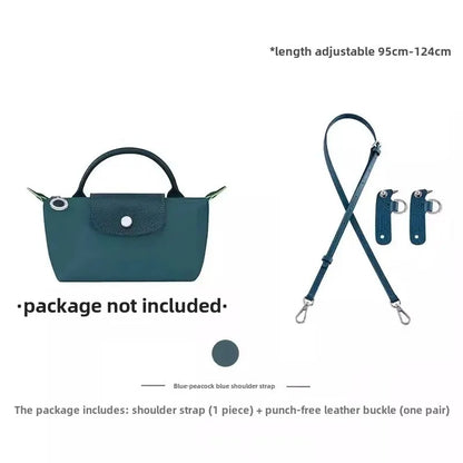 Leather Replacement Crossbody Bag Strap for Longchamp Mini — Earthy Color Shoulder Strap, No Punching Needed