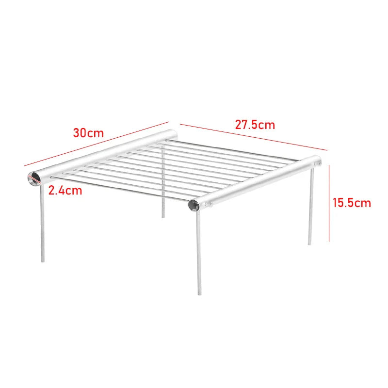 Portable Stainless Steel BBQ Grill - Folding Mini Barbecue Grill for Home, Park, and Picnic, Outdoor Cooking Accessories