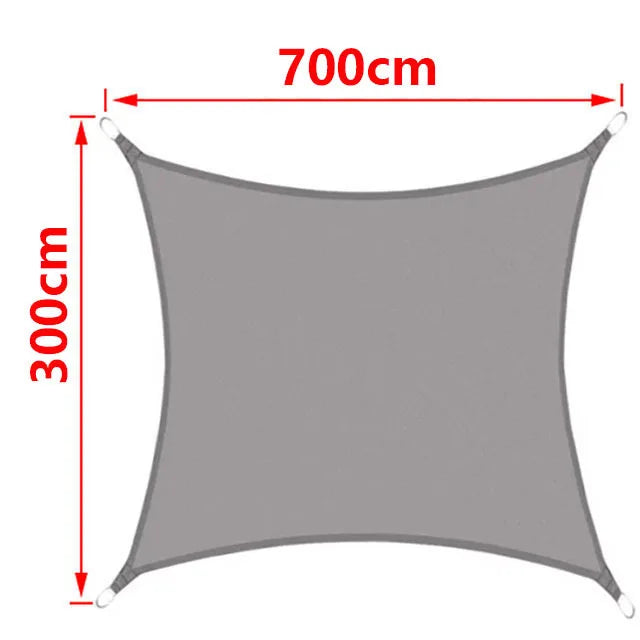 Outdoor Waterproof Sun Shade Sail – Rectangle Canvas Awning for Garden, Terrace, Pool & Car Sun-Shelter