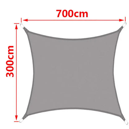 Outdoor Waterproof Sun Shade Sail – Rectangle Canvas Awning for Garden, Terrace, Pool & Car Sun-Shelter
