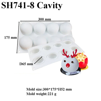 Meibum Marine Theme Silicone Cake Molds – Shell & Pearl Design, Food-Grade Baking & Cake Decorating Tools