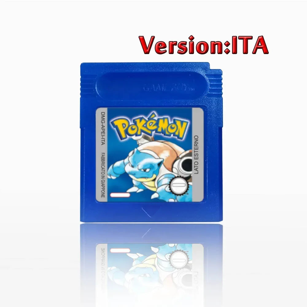 Pokemon GBC Game Cartridge - 16-Bit Video Game Card in Red, Blue, Crystal, Gold, Silver & Yellow Versions
