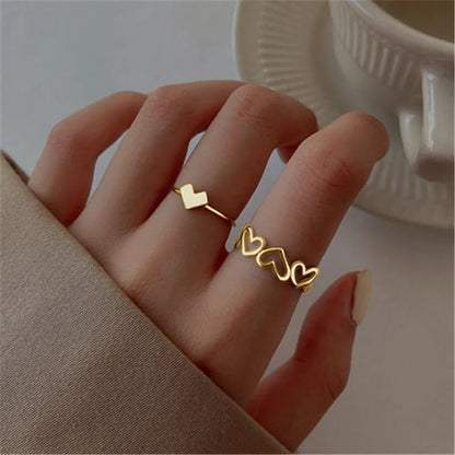 Women’s Silver Crystal Ring Set – Cubic Zirconia Moon, Arrow, Flower & Heart Wedding Fashion Jewelry