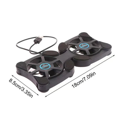 USB Mini Laptop Cooling Fan Stand - Foldable Notebook Cooler Pad, Radiator by Cooler Master, Computer Accessories