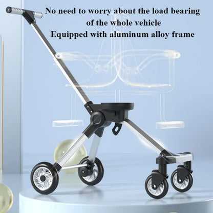Lightweight Double Stroller with Canopy — Twin Umbrella Stroller for Infants & Toddlers, Compact Foldable Aluminum Frame