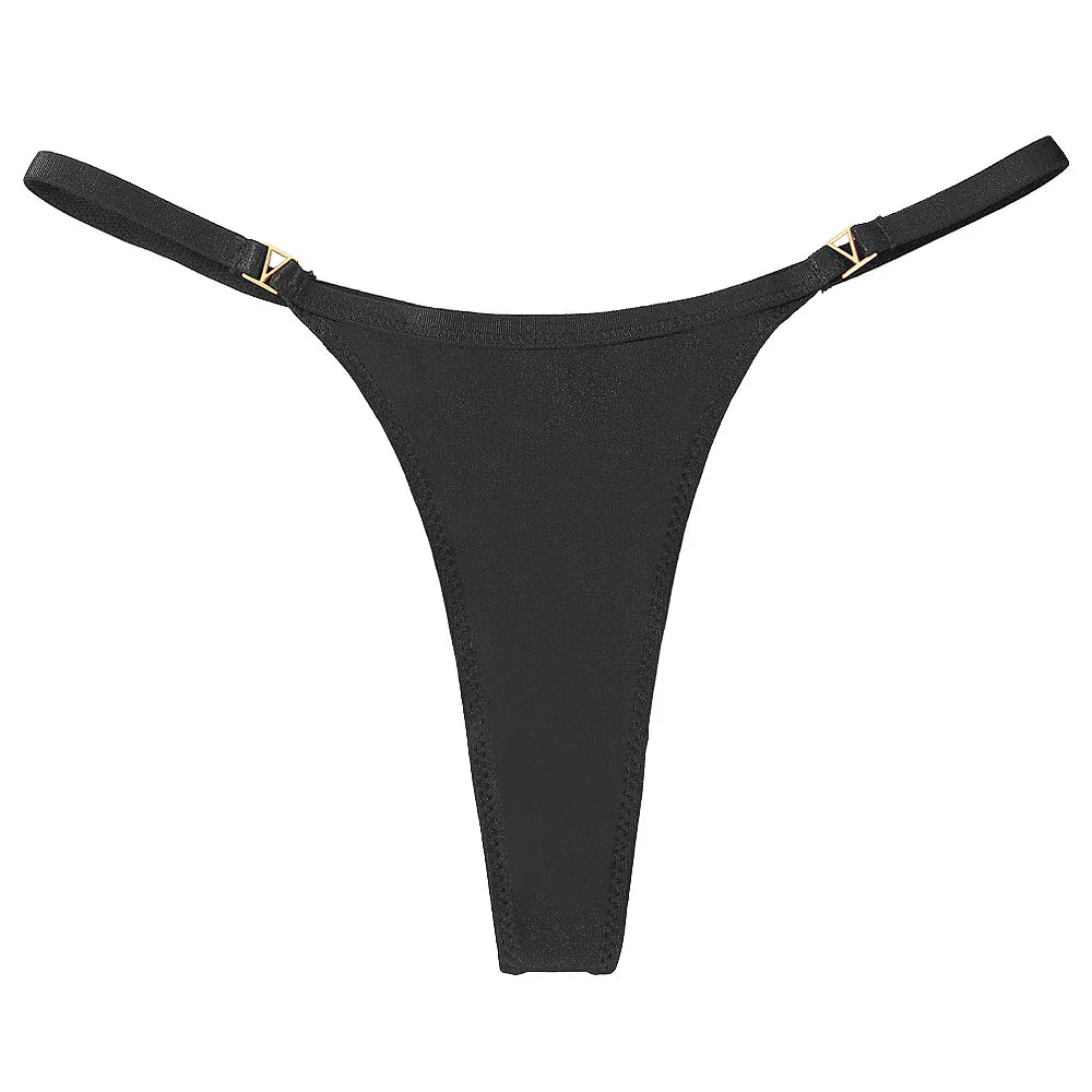 VKME Women’s Low Waist Cotton Thong Panties – Comfortable Sexy G-String Lingerie Underwear