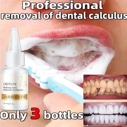 Teeth Whitening Toothpaste – Fruit Acid Formula for Plaque Removal, Stain & Calculus Cleanser, Fresh Breath & Oral Hygiene