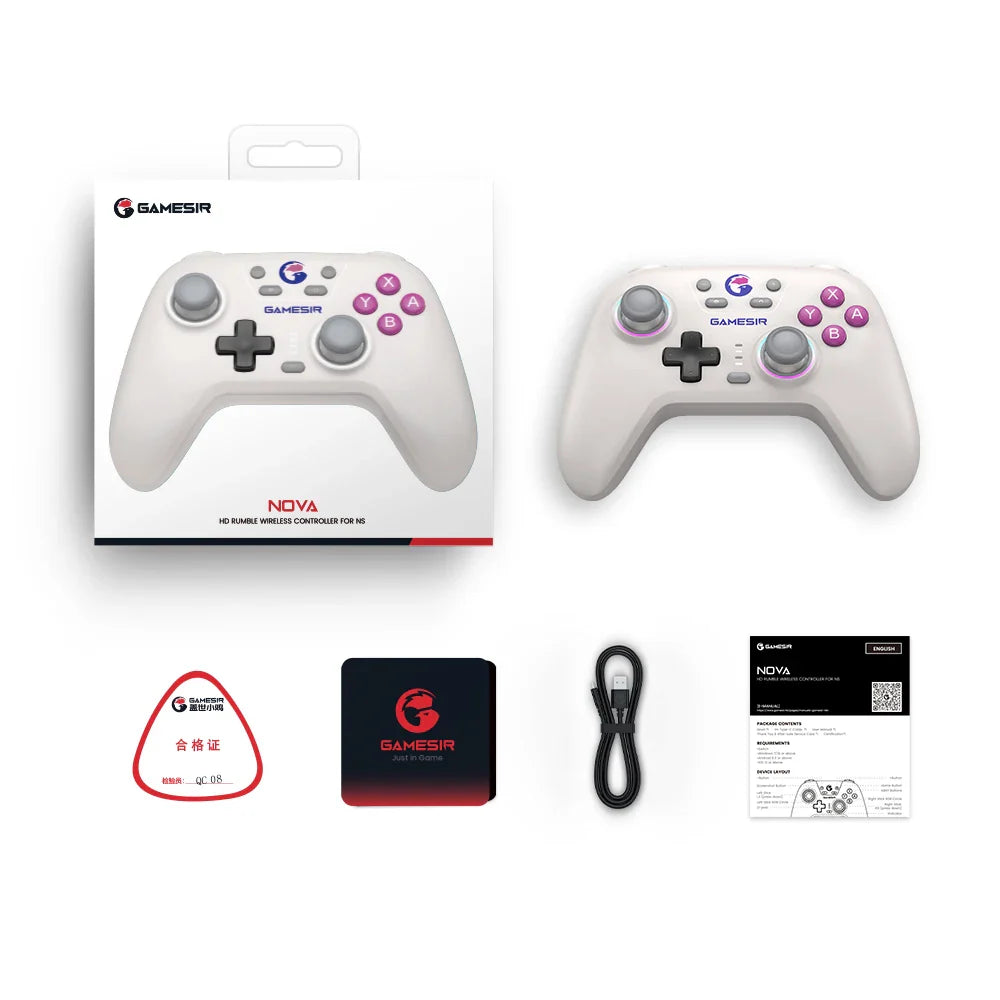 GameSir Nova Wireless Switch Controller | Bluetooth Hall Effect Gamepad for Nintendo Switch, iPhone, Android & PC