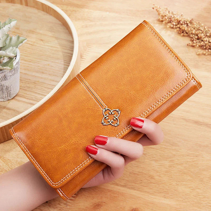 Women’s Leather Long Wallet – Luxury Fashion Purses & Card Holder, Money Bag Handbag for 2022