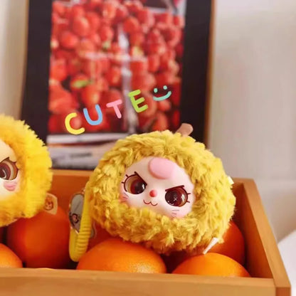 Baby Three Cute Fruit Plush Mystery Box — Stuffed Doll Blind Bag Toy for Girls, Perfect Birthday Gift