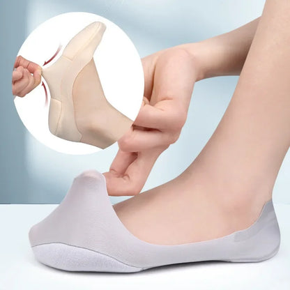Women’s Boat Socks for Plantar Fasciitis – Shock Absorbing Insoles, Invisible Non-Slip Shoe Pads