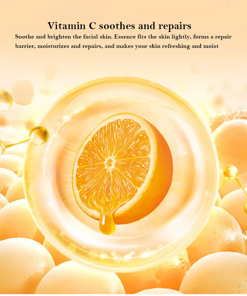 30pcs Vitamin C Sleeping Masks – Disposable Moisturizing, Firming, and Rejuvenating No-Wash Facial Mask for Skin Care