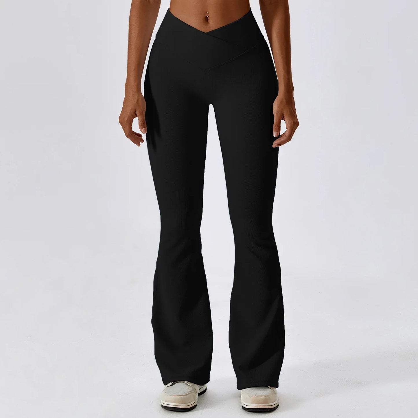 Women’s High Waist Flare Leggings – Wide Leg Yoga Pants for Gym, Workout, Fitness & Latin Dance Sports Trousers