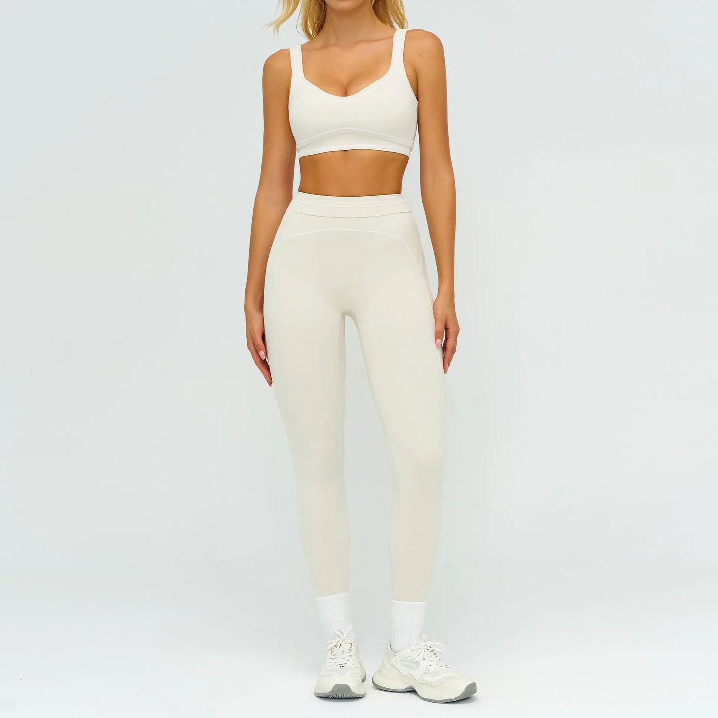 Women’s 2-Piece Fitness Yoga Set, Gym Running Tracksuit, Push-Up Sportswear Leggings, Athletic Workout Outfit