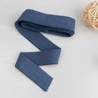 2CM Solid Color Ribbed Mercerized Cotton Knit – Soft T-Neck Short Cuffs with Elastic Edge