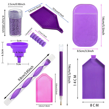 Diamond Art Organizer Suitcase Kit – Kawaii Bead Box and Painting Storage Pouches for DIY Accessories