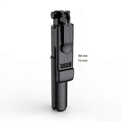 All-in-One Expandable iPhone Tripod Selfie Stick – Portable with Detachable Bluetooth Remote, Compatible with Smartphones