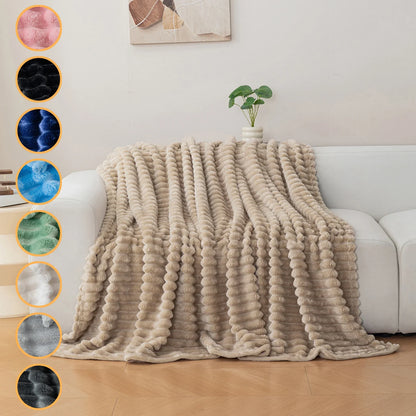 Soft Flannel Throw Blanket – Warm Cozy Nap Blanket, Christmas Gift Idea, Multi-Color Comfortable Home Bedding Cover