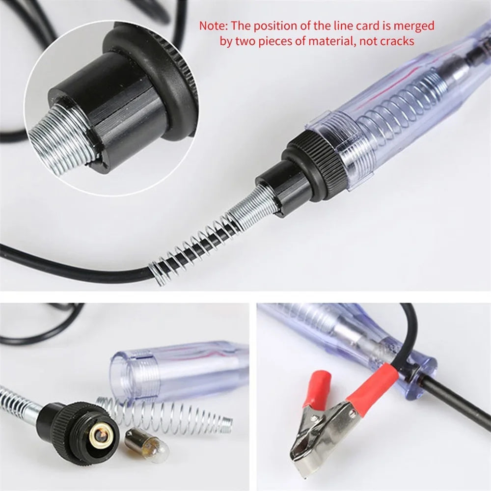Car Truck Voltage Circuit Tester: Auto 6V-24V Diagnostic Probe Test Pen - Electric Measuring Pen Tool with Light Bulb