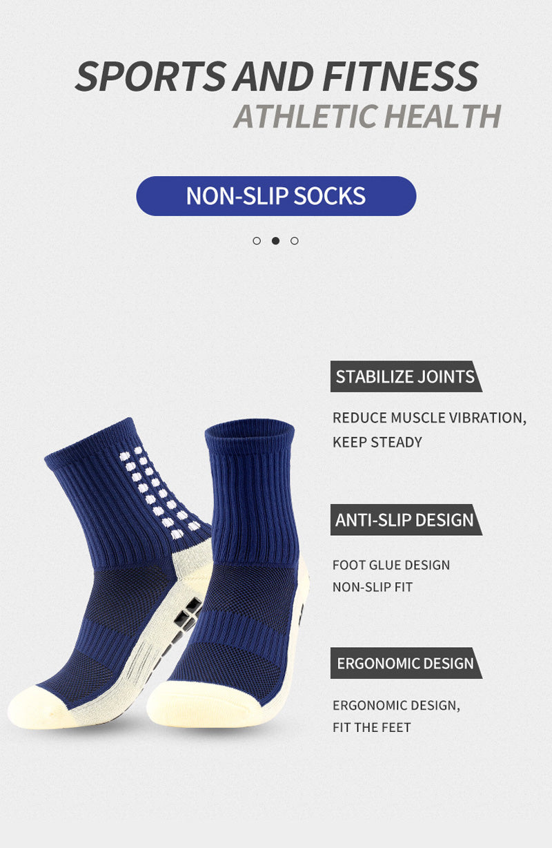 Anti-Slip Football Socks - Non-Slip Soccer, Basketball, Tennis & Cycling Grip Socks for Men