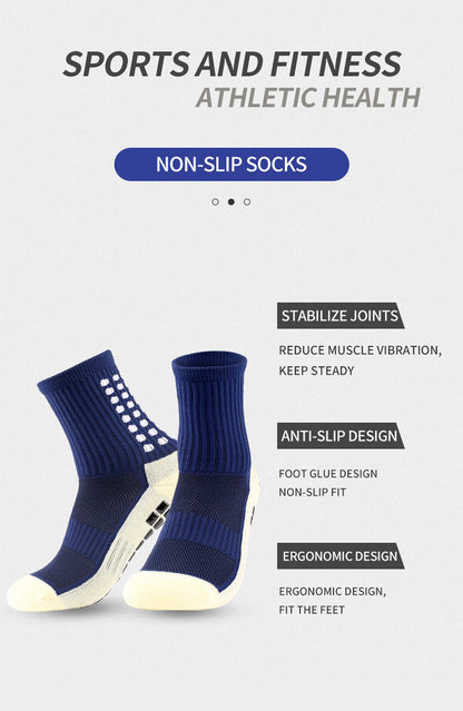 Anti-Slip Football Socks - Non-Slip Soccer, Basketball, Tennis & Cycling Grip Socks for Men