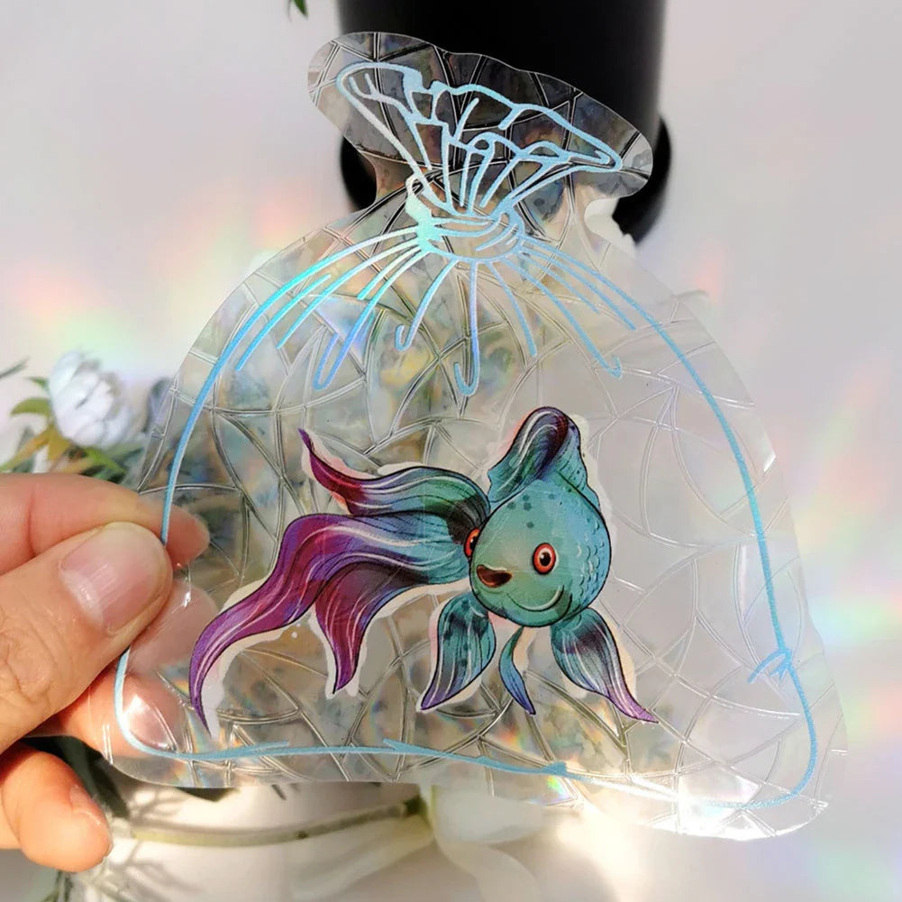 3D Rainbow Sun Catcher Window Film Sticker – Self-Adhesive PVC Light Catching Wall & Glass Decal for Home Decor & Motorcycle Styling