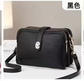 PU Leather Small Square Crossbody Bag - Elegant Casual Shoulder Handbag for Women