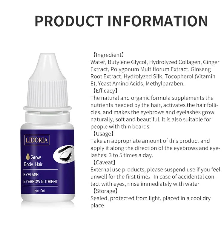 Eyebrow & Eyelash Growth Serum – Nourishing Follicles Enhancer for Thick Lashes, Intensive Lengthening Liquid 2024