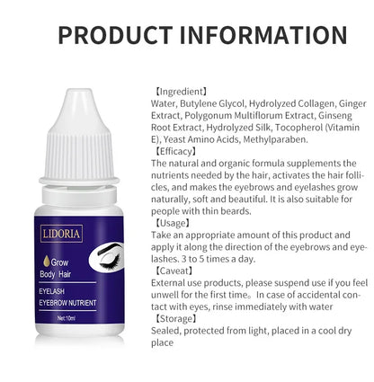 Eyebrow & Eyelash Growth Serum – Nourishing Follicles Enhancer for Thick Lashes, Intensive Lengthening Liquid 2024