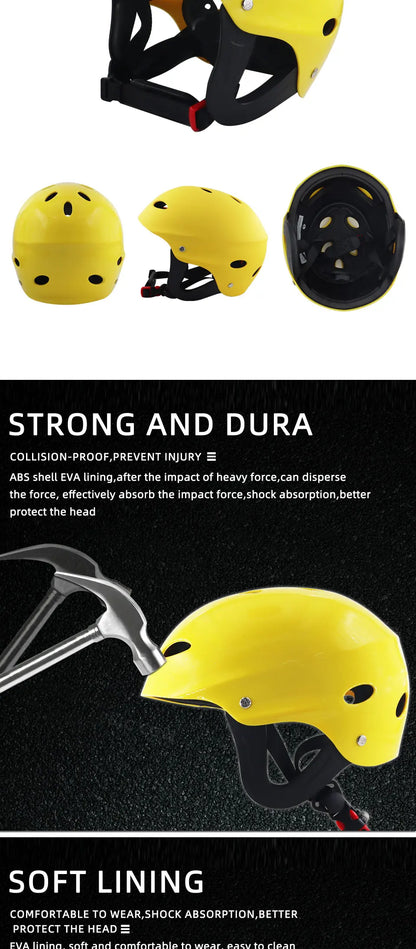 15-Color Certification Water Sport Helmet - Kayak, Rafting, Skateboard, Sailing, Surfing & Drifting Helmet for Water Sports