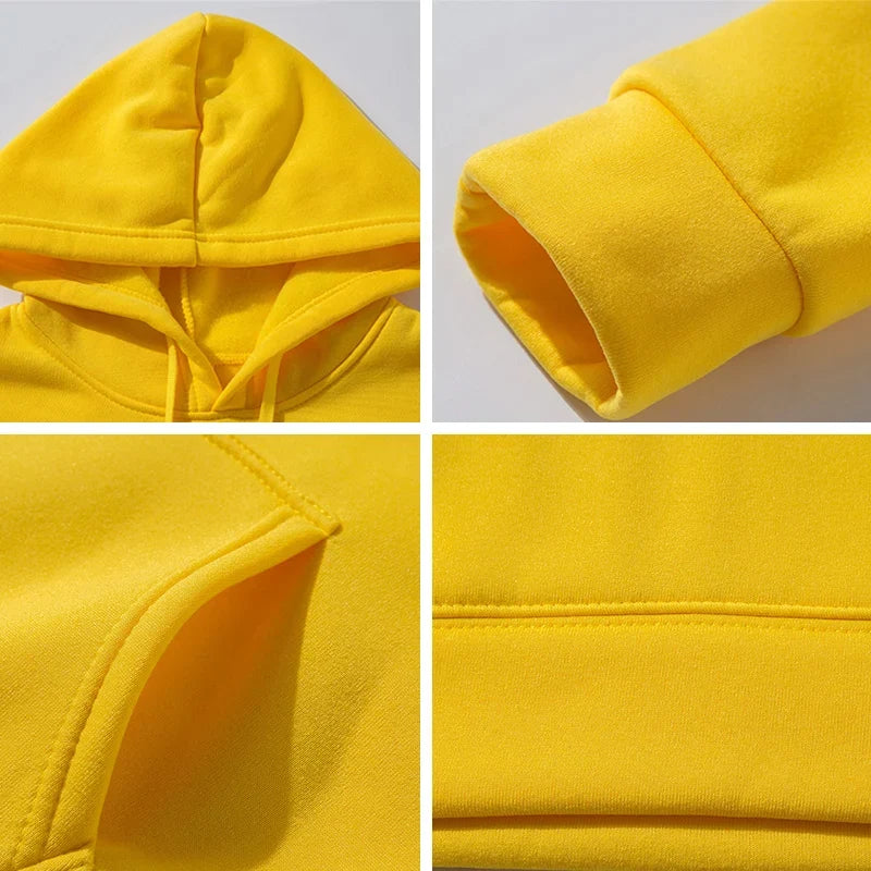 Solid Color Pocket Hoodie Sweatshirt - Unisex Casual Sports Pullover For Men And Women Multi Color Fashion Wear